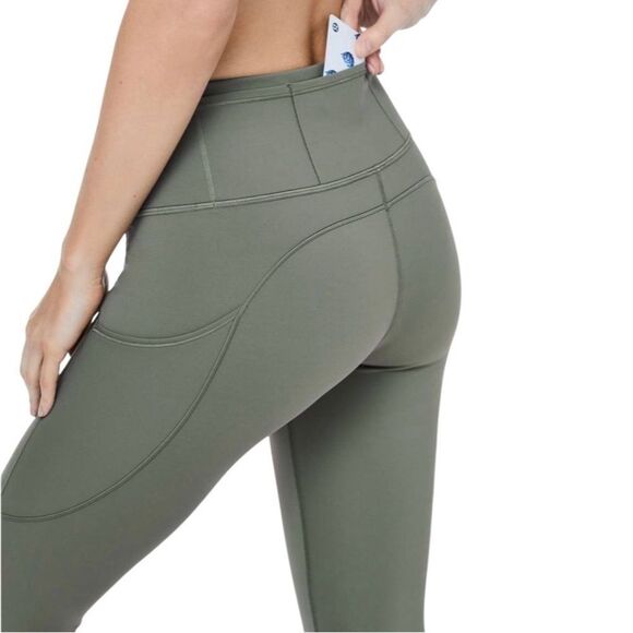 Lululemon Fast & Free Crop II *Nulux 19" Grey Sage - Picture 4 of 12